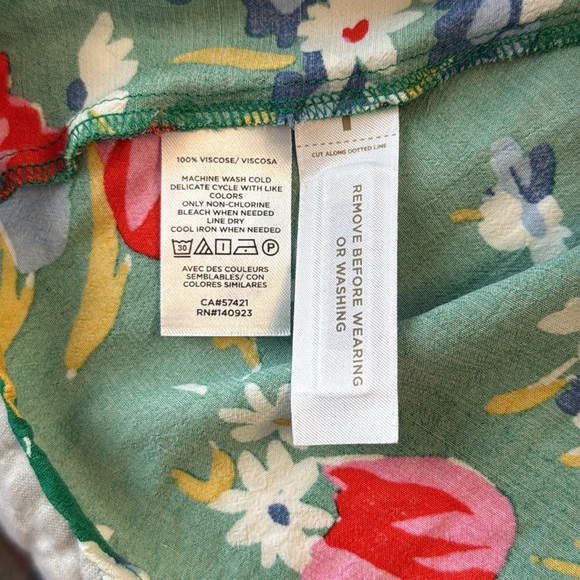 Loft green floral midi dress - Picture 9 of 9